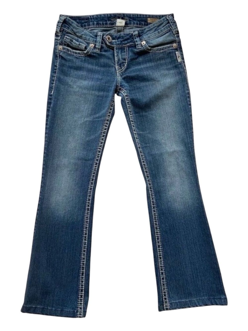 SILVER JEANS Tuesday W26 Canadian Y2K Bootcut Embellished Pocket Denim Jeans
